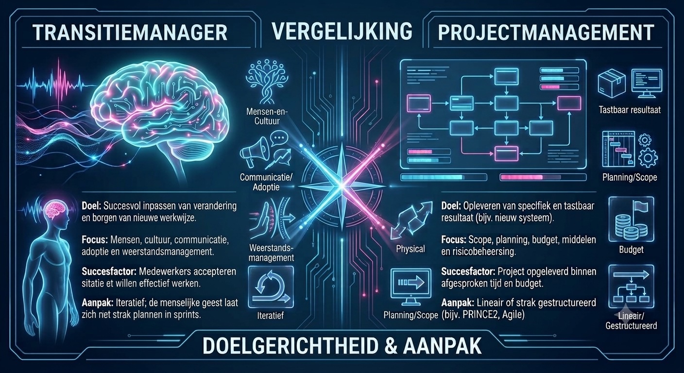 Transitiemanager versus projectmanager